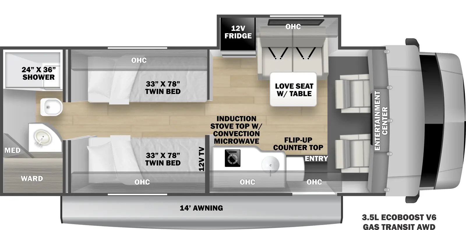 Sunseeker TS2370 Floorplan